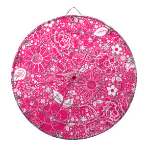 Botanische Schönheit HOT PINK Dartscheibe