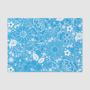Botanische Schönheit-Lt Blauweiß-TISSUE-WRAP-PAPIE Seidenpapier