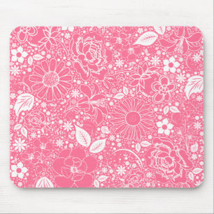 Botanische Schönheiten hellrosa Mousepad