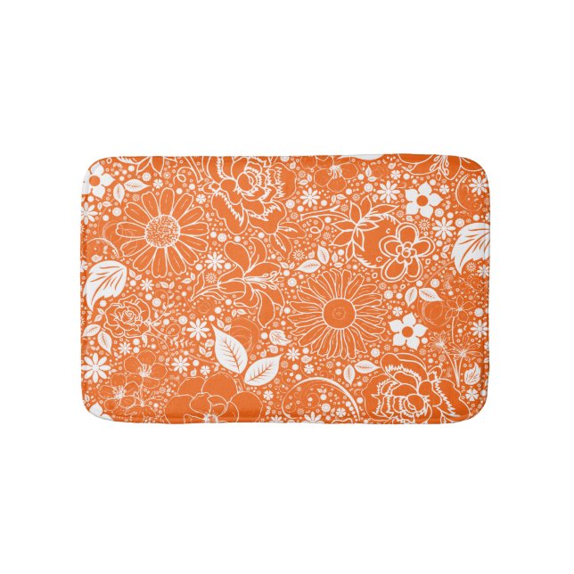 Botanische Schönheiten, orange-kleine Badematte (Vorderseite)