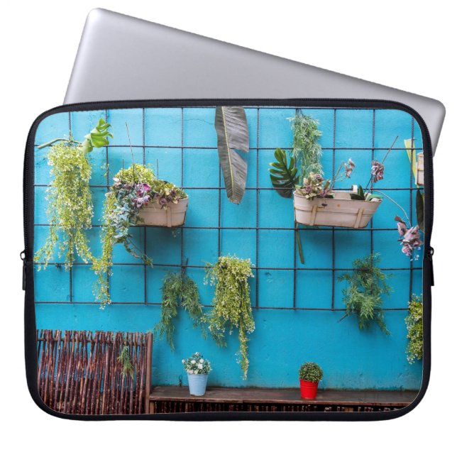 Botanische Schönheitsmauer Laptopschutzhülle (Vorderseite)