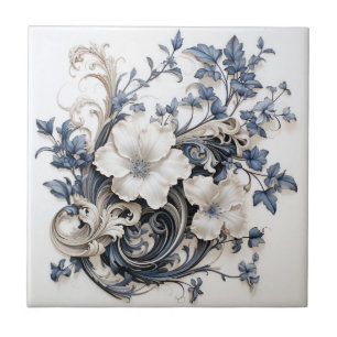 Botanische Scroll Fliese