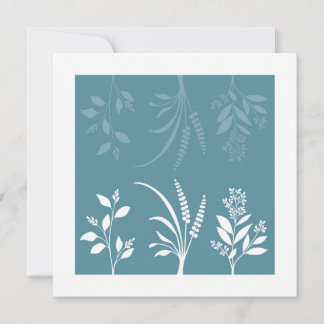 Botanische Serenade Frühlingswiese Blau Floral Min Mitteilungskarte
