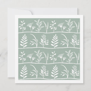 Botanische Serenade Sanfte Salbei Minimalistische Mitteilungskarte