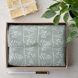 Botanische Serenade Sanfte Salbei Minimalistische  Seidenpapier