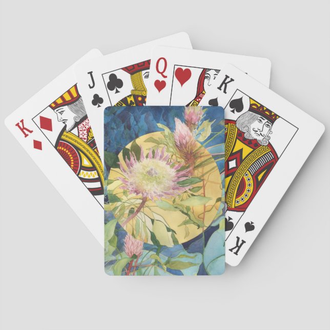Botanische Spielkarten - Protea Cynaroides (Rückseite)