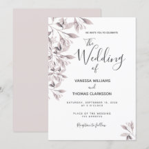 Botanische staubige Rose Blattwerk Hochzeit