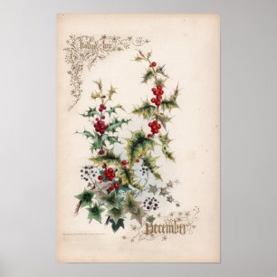 Botanische Stiche, Dezember Poster