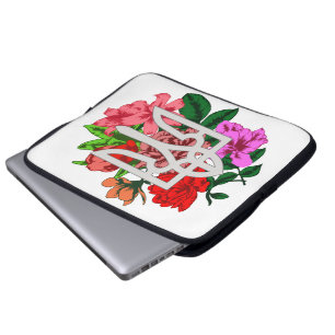 Botanische Stillzeit und ukrainische Trident-Trazu Laptopschutzhülle