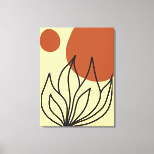 Botanische Symmetry Abstrakt Line Art Wall Prints Leinwanddruck
