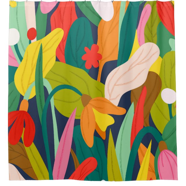 Botanische Symphonie Duschvorhang (Vorderseite)