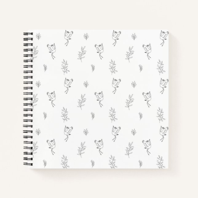 Botanische Tanzherzen | Notebook Notizbuch (Vorderseite)