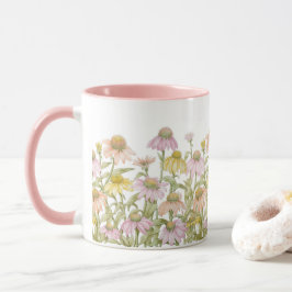 Botanische Tasse Wasserfarbe