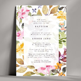 Botanische Taufe im eleganten Wasser Einladung