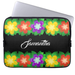 Botanische tropische Blume Laptopschutzhülle