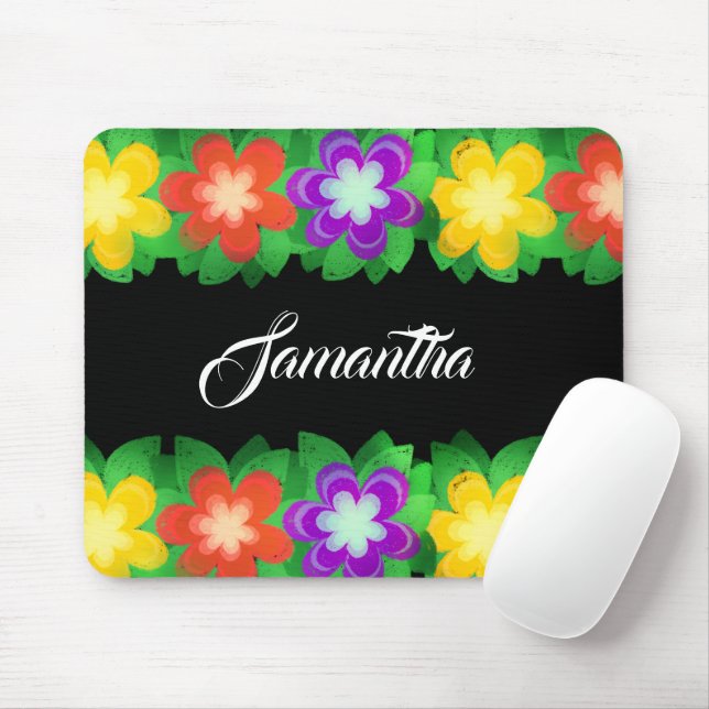 Botanische tropische Blume Mousepad (Mit Mouse)