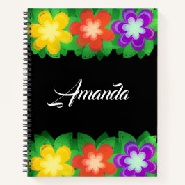 Botanische tropische Blume Notizbuch