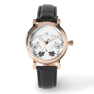 Botanische Uhr Art Nouveau