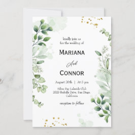 Botanische Vegetation Hochzeitsfeier Einladung