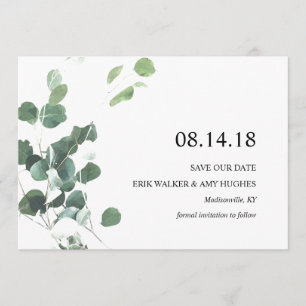 Botanische Vegetation im Wasser Save the Date Kart
