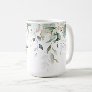 Botanische Vegetation mit Gold Accents Kaffeetasse