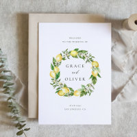 Botanische Vegetation mit Lemons Wedding Theme