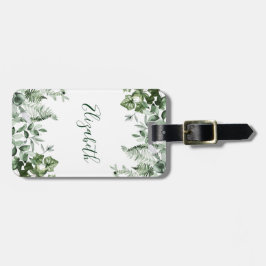 Botanische Vegetation Wasserfarben Ivy Sage Gepäckanhänger