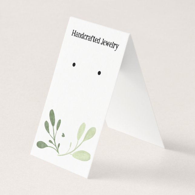 Botanische Vertikale Überklappkarte Visitenkarten (Vorderseite)
