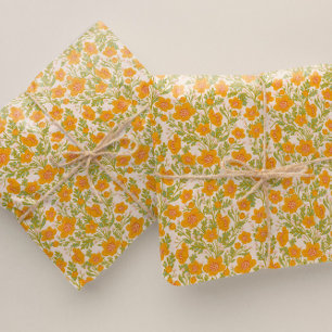 Botanische Vintage-Butterblumen Geschenkpapier