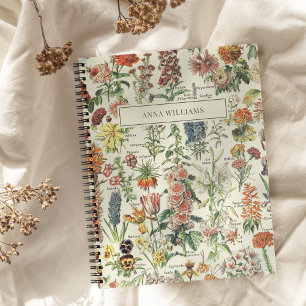 Botanische Vintage Wildblume Personalisiert Notizbuch