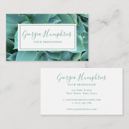 Botanische Visitenkarte für grünes Leaf