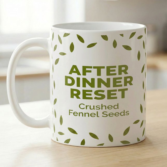 Botanische Vorratsetikette Fenchel Rezept Kaffeetasse (Von Creator hochgeladen)