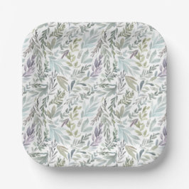 Botanische Wasserfarbe Pappteller