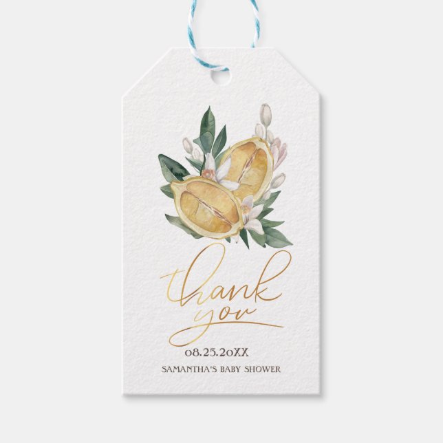 Botanische Wasserfarben Geschenkanhänger (Vorderseite)