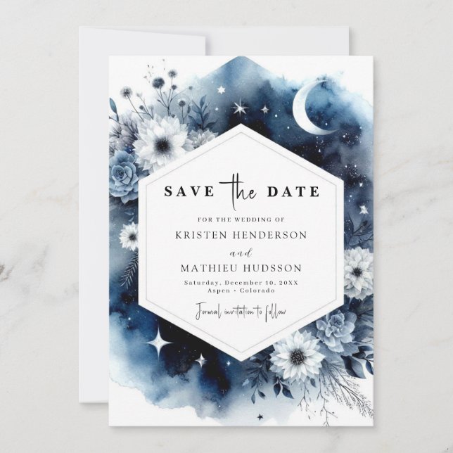 Botanische Wasserfarbenhochzeit Save The Date (Vorderseite)