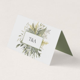 Botanische Wasserfarbenwelt Hochzeit-Platzkarte