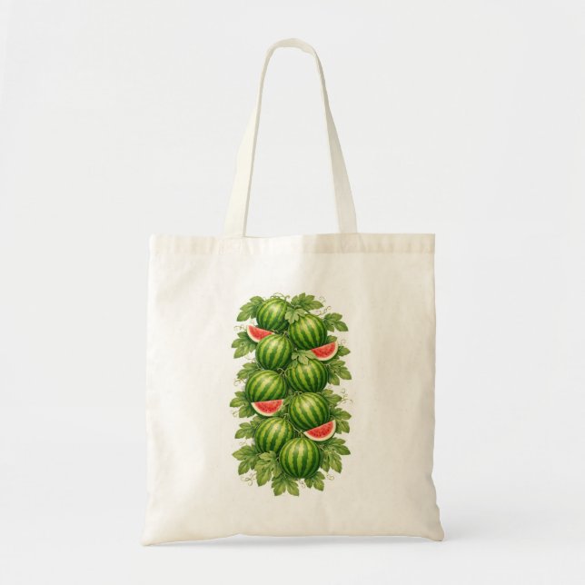Botanische Wassermelonen Ernte Tragetasche (Vorne)