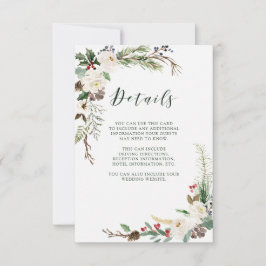 Botanische Weihnachten | Angaben zum Hochzeitgast Einladung