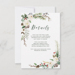 Botanische Weihnachten Angaben zum Hochzeitgast Einladung