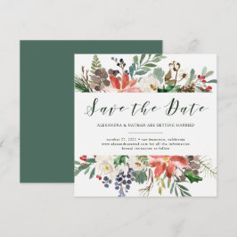 Botanische Weihnachten | Holiday Script Save the D Einladung