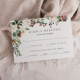 Botanische Weihnachten | UAWG für Festmahlzeiten RSVP Karte