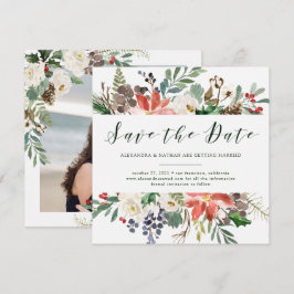 Botanische Weihnachten | Urlaub Foto Save the Date Einladung