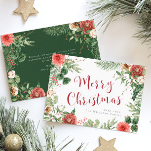 Botanische Weihnachtsgrüße Karten