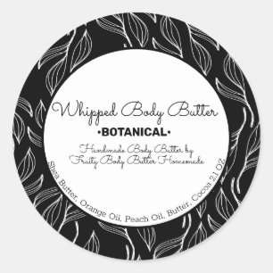 Botanische Whip Body Butter Bad-Brandings-Verpacku Runder Aufkleber