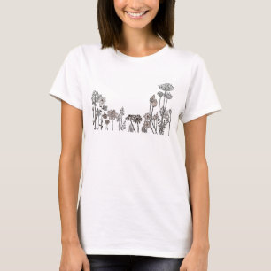 Botanische wild lebende Blume Natur Lover T-Shirt