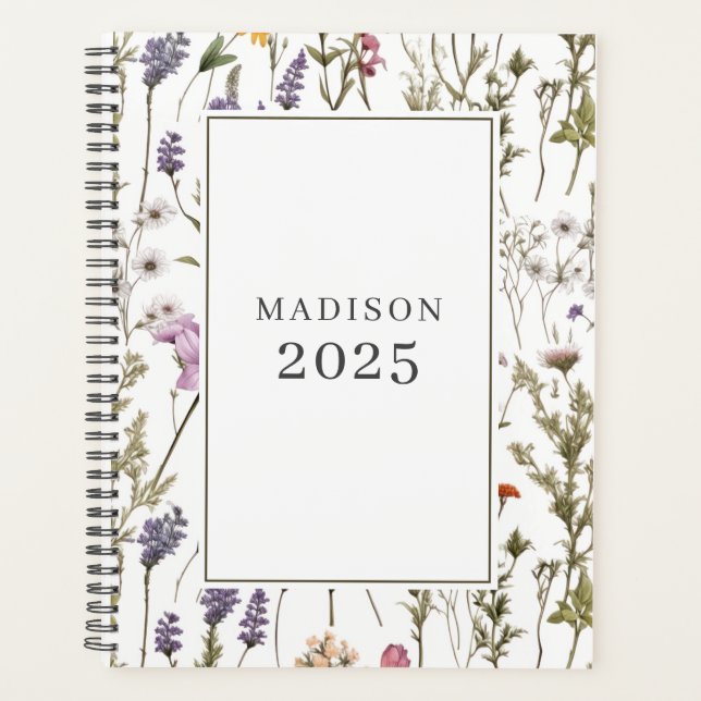 Botanische Wildblume 2025 Planer (Vorderseite)