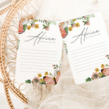 Botanische Wildblume Babyduschkarte