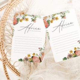 Botanische Wildblume Babyduschkarte Hinweiskarte