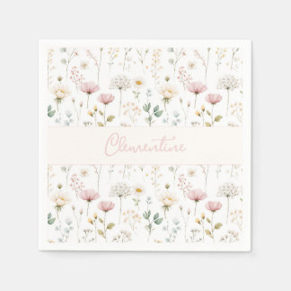 Botanische Wildblume Benutzerdefinierter Name Dust Serviette