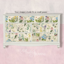 Botanische Wildblume Butterfly Ephemera Decoupage